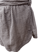 90s Geometric Print Dress with Tie Waist & Pockets - Funkify