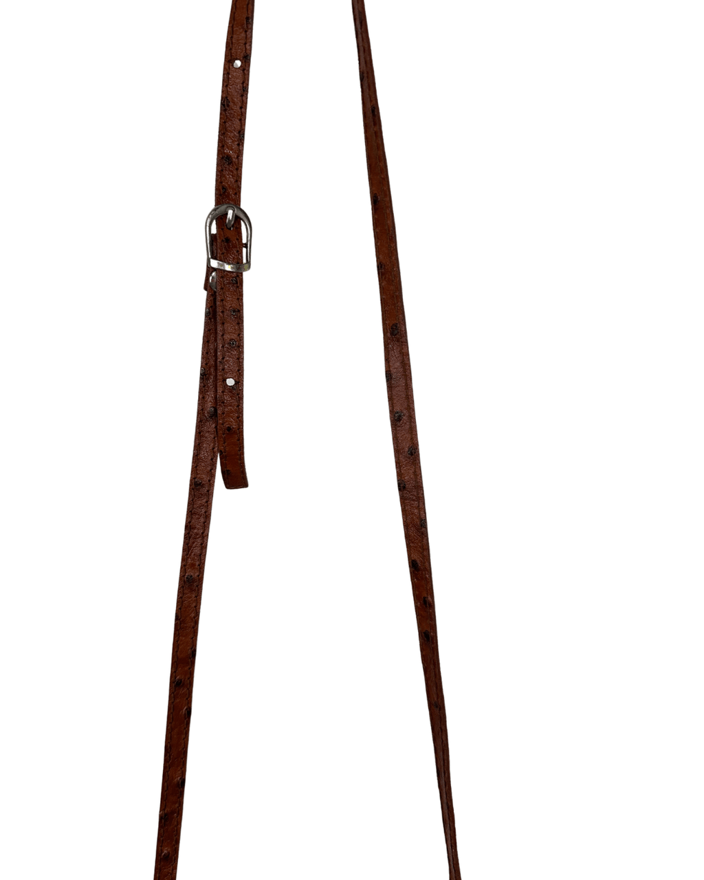 90s Italian Ostrich Embossed Genuine Leather Crossbody Bag - Funkify
