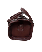 90s Multi-Buckle Cylinder Leather Crossbody Bag with Top Handle - Funkify