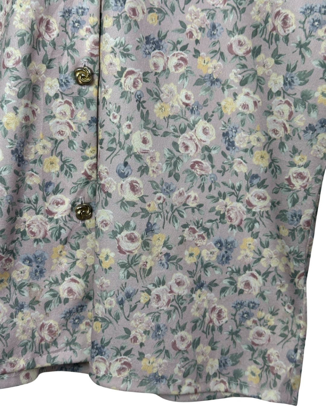 Vintage Blouse with Faux Pearl Collar Detail