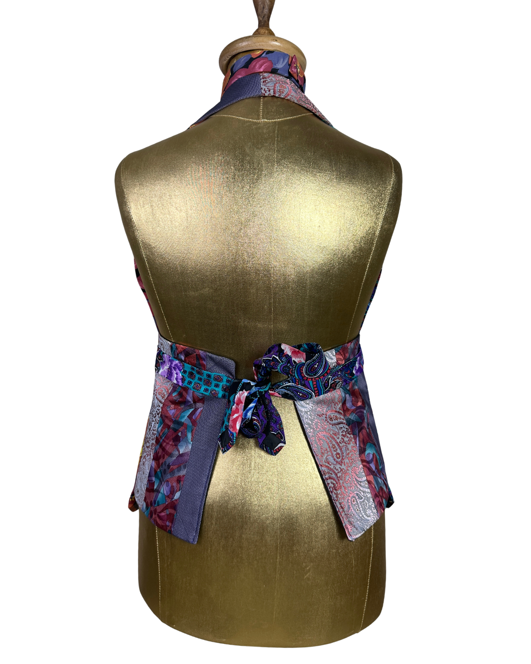 Handmade Upcycled Tie Halter Vest Top  & Choker