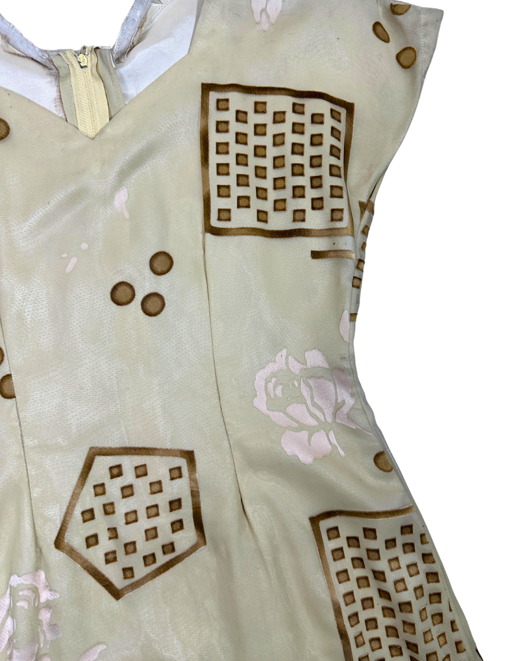 Vintage Boho Satin-Lined Maxi Dress