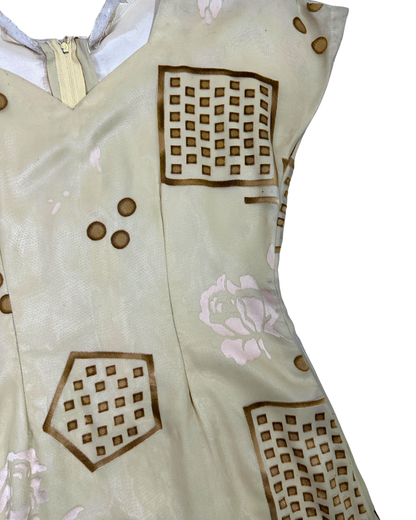 Vintage Boho Satin-Lined Maxi Dress