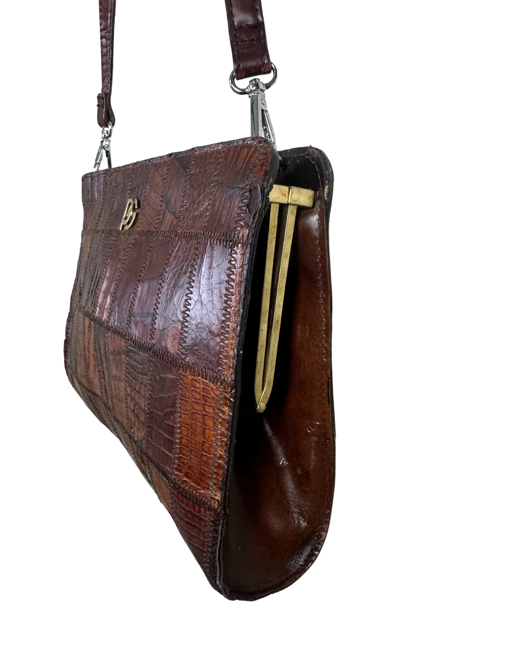 Vintage 1960s Paco's Valencia Crocodile Leather Crossbody Bag