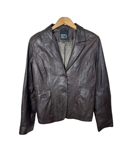 Vintage Rino & Pelle Genuine Leather Blazer - Women's Medium