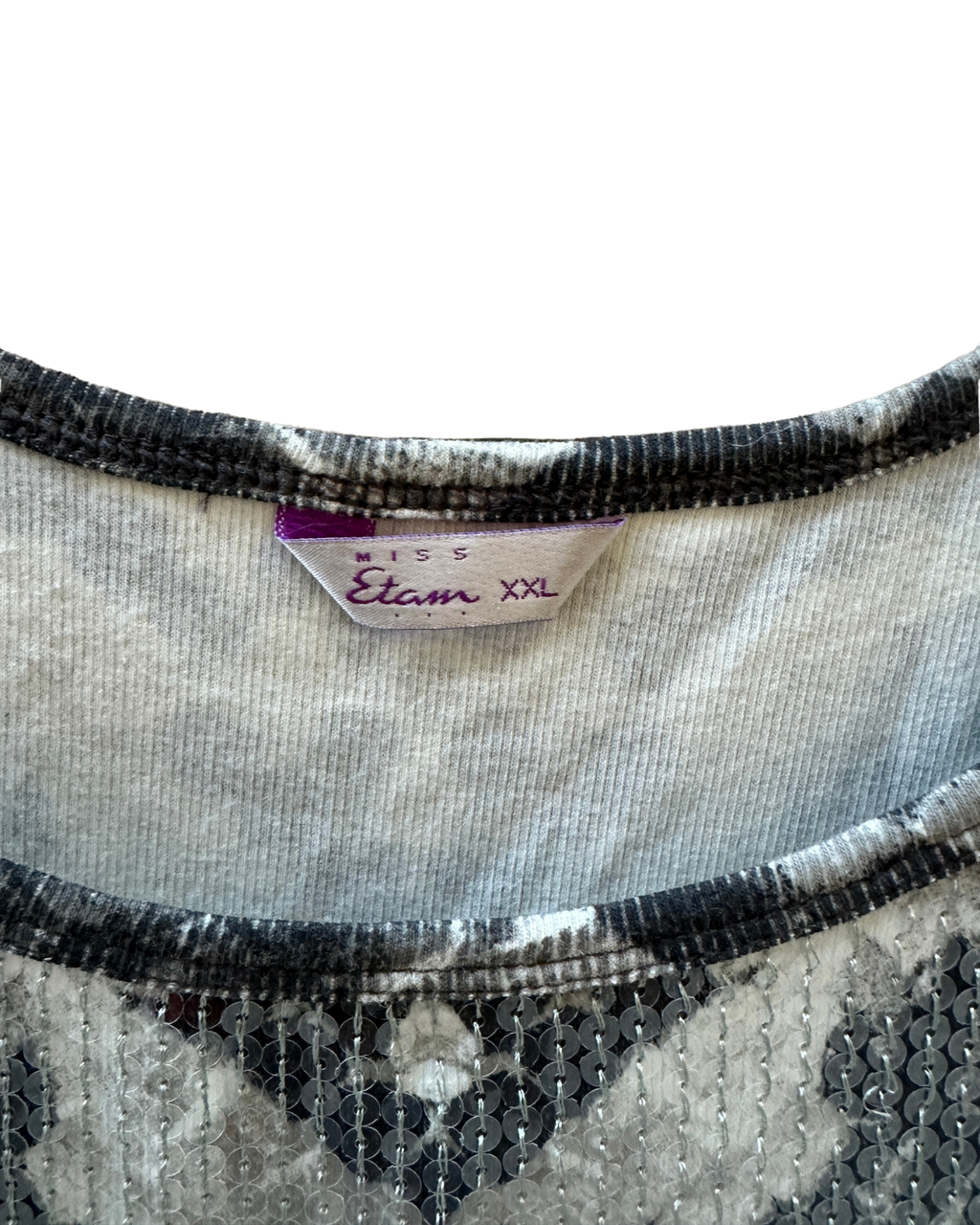 Y2K Miss Etam Sequinned Top - 2XL
