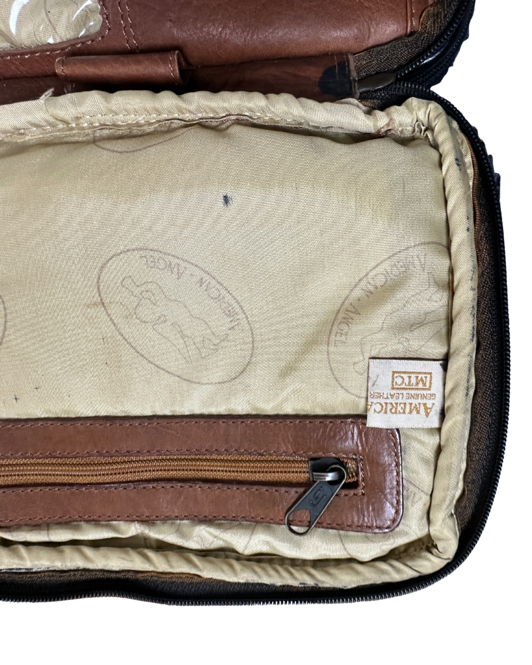 Vintage Unisex American Angel Genuine Leather Crossbody Bag