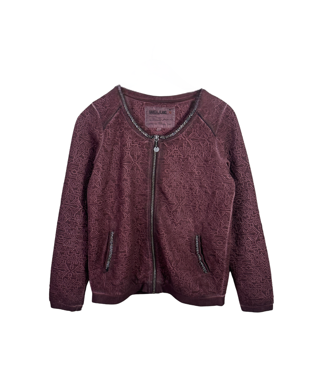 Vintage Garcia Jeans Textured Embellished Women's Jacket Small