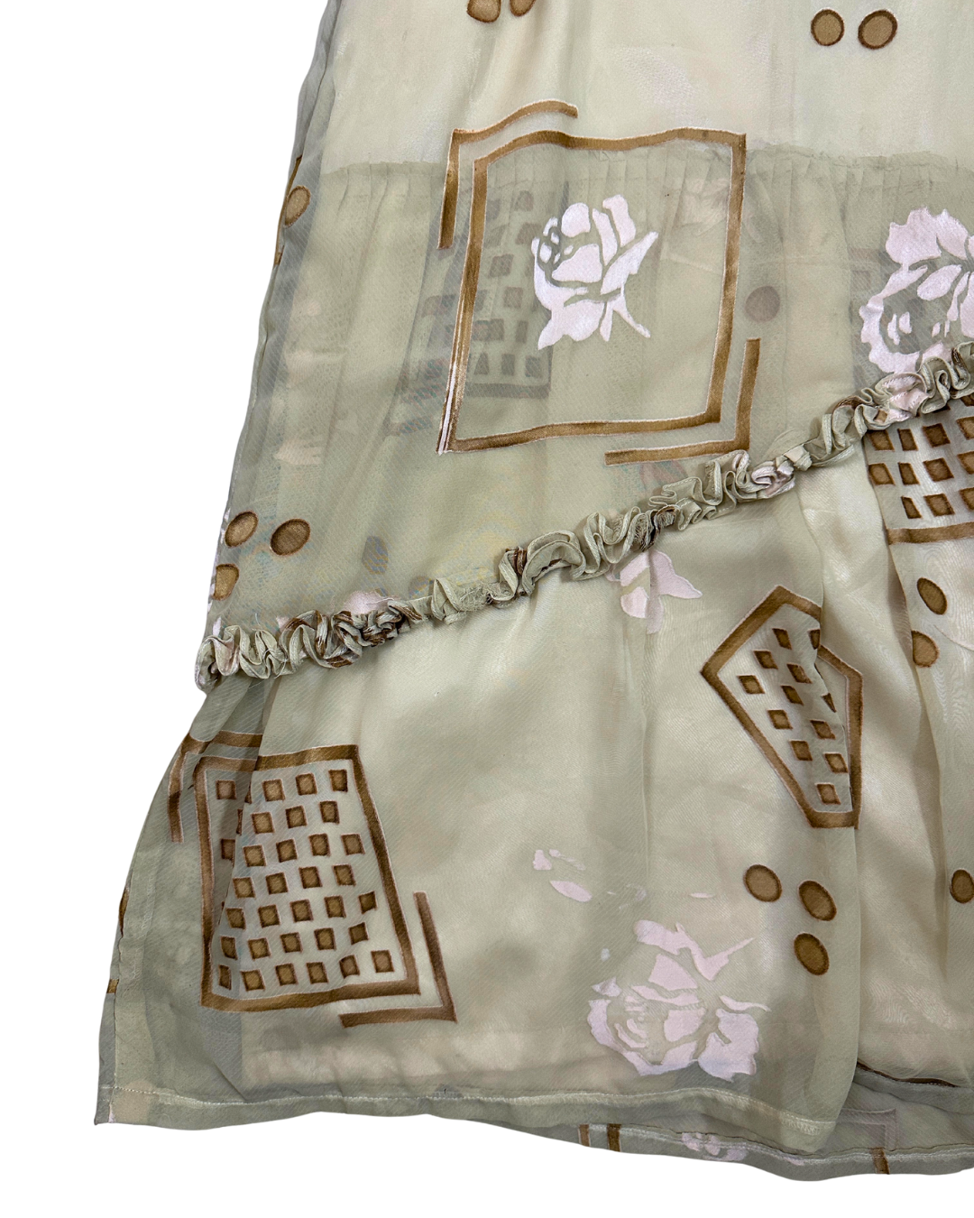 Vintage Boho Satin-Lined Maxi Dress