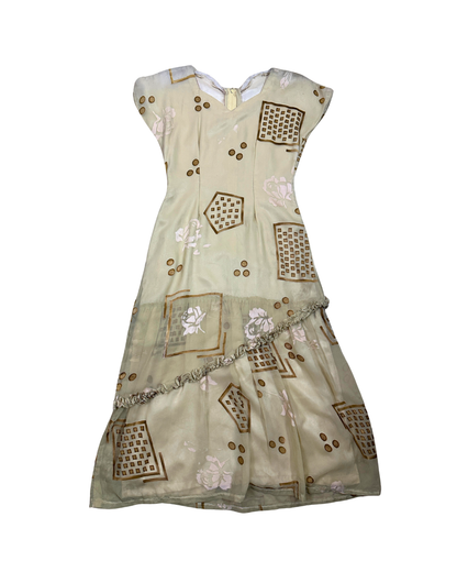 Vintage Boho Satin-Lined Maxi Dress