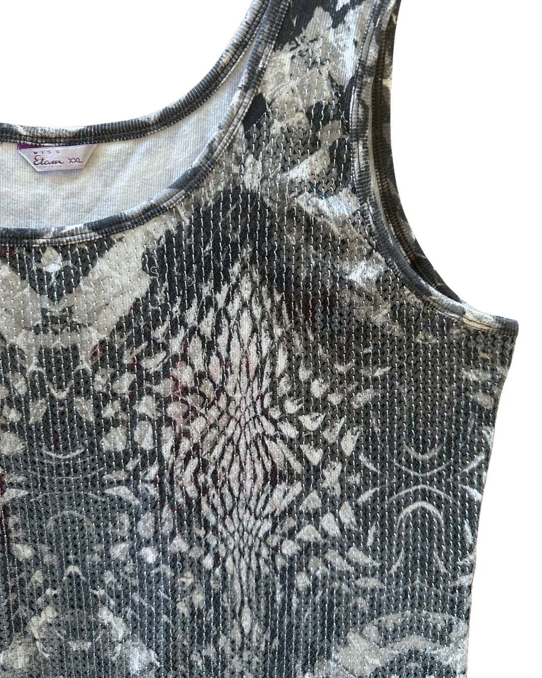 Y2K Miss Etam Sequinned Top - 2XL