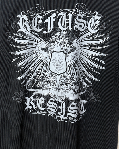 Refuse Resist Graphic Shirt – Pinstripe Eagle Print XL