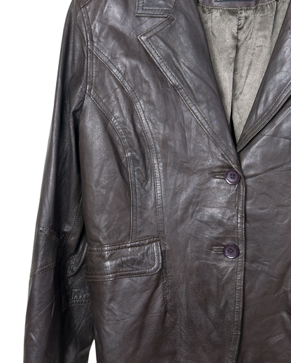 Vintage Rino & Pelle Genuine Leather Blazer - Women's Medium