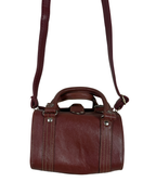 90s Multi-Buckle Cylinder Leather Crossbody Bag with Top Handle