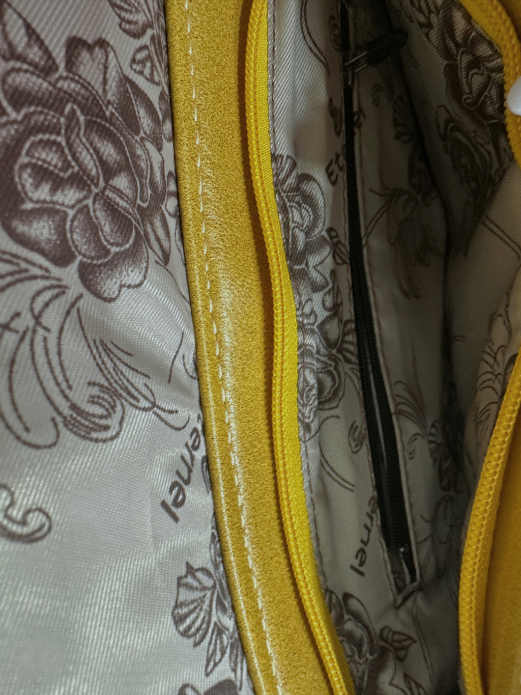 Aztec Pattern Mustard Fringed Crossbody Bag