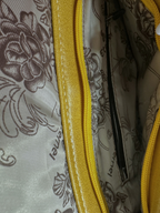 Aztec Pattern Mustard Fringed Crossbody Bag