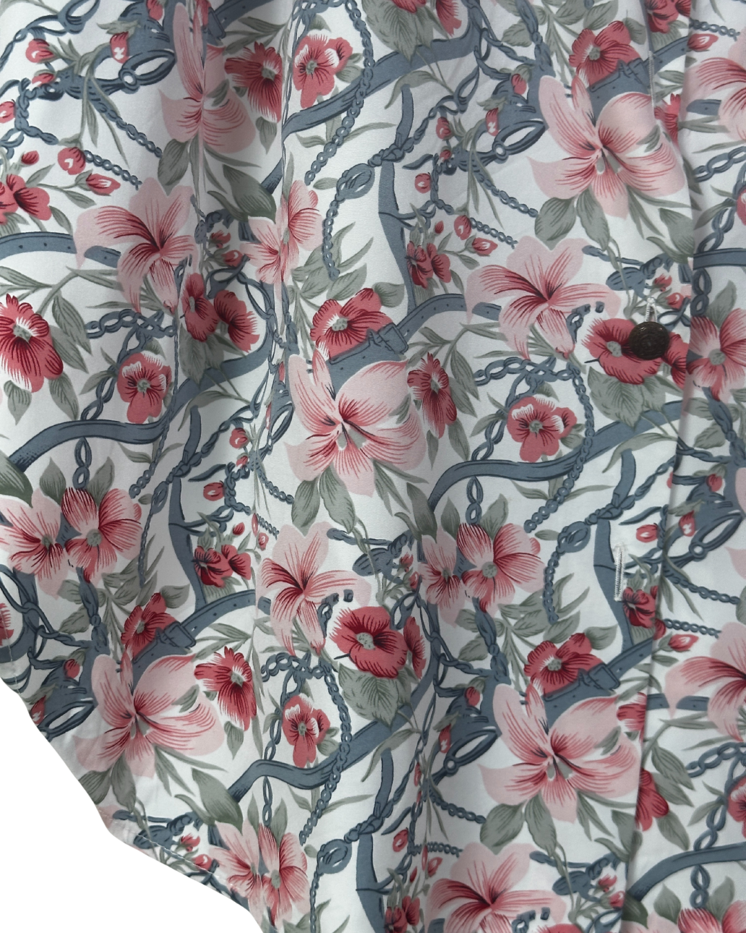 Vintage Floral Women's Shirt w/ Shoulder Pads