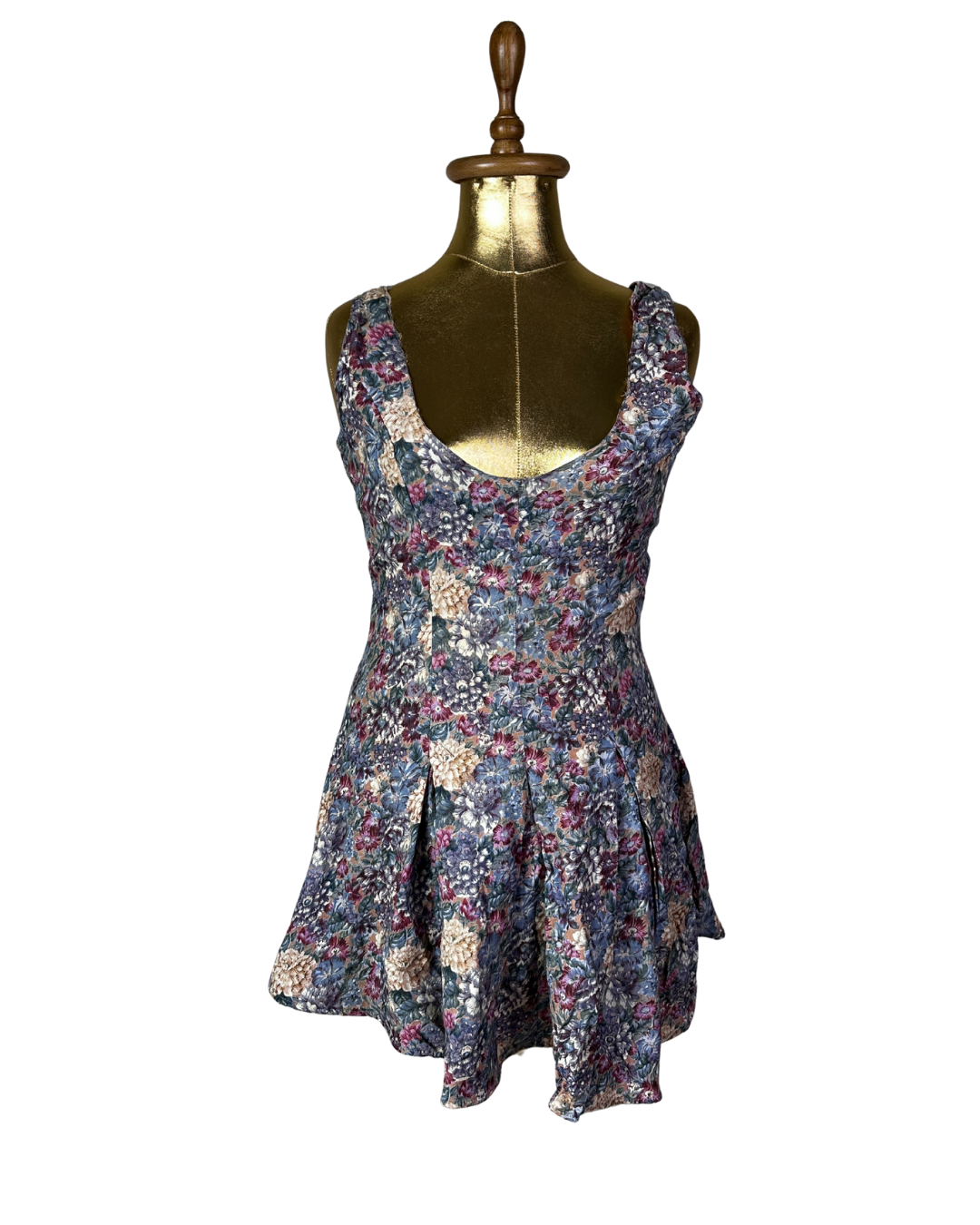 Vintage 90s Monsoon Floral Pleated Tea Dress