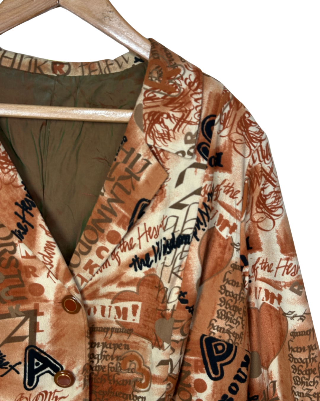 Abstract Graffiti Print Women's Blazer Style Blouse XL