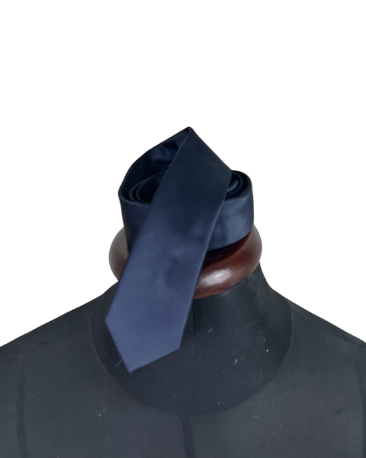 Navy Slim Necktie