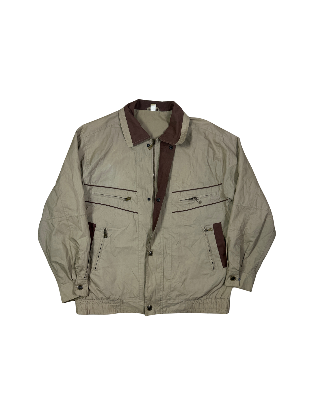 Vintage Two-Tone Utility Bomber Style Jacket - XL