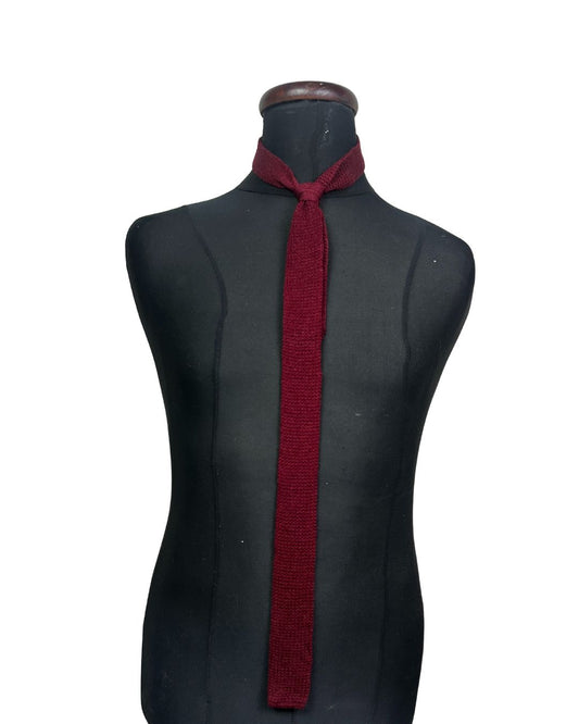 Maroon Knit Necktie