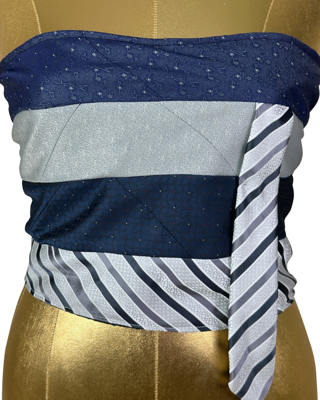Handmade Upcycled Tie Tube Top