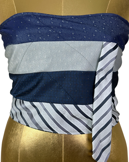 Handmade Upcycled Tie Tube Top