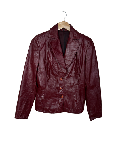 Vintage Genuine Leather Women's Jacket - Medium