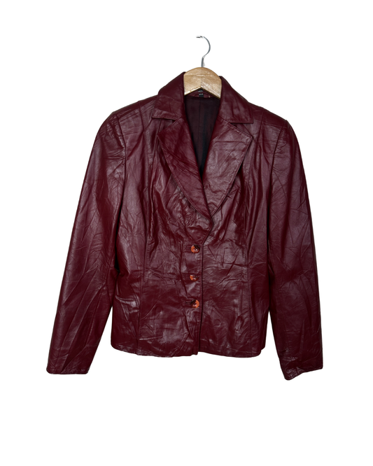 Vintage Genuine Leather Women's Jacket - Medium