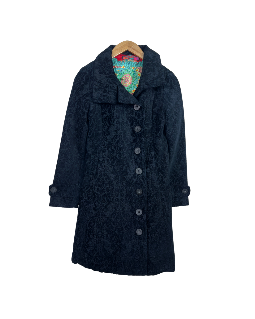 Desigual Women's Floral Pattern Coat - EU 36