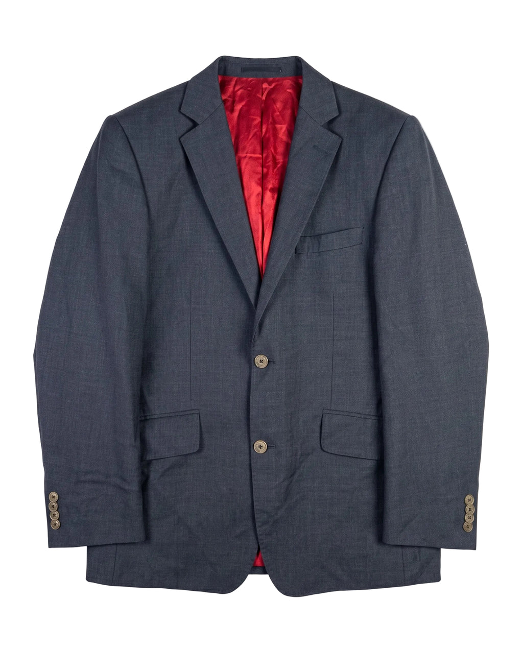 Dark Gray Pure Virgin Wool Blazer - Size 50