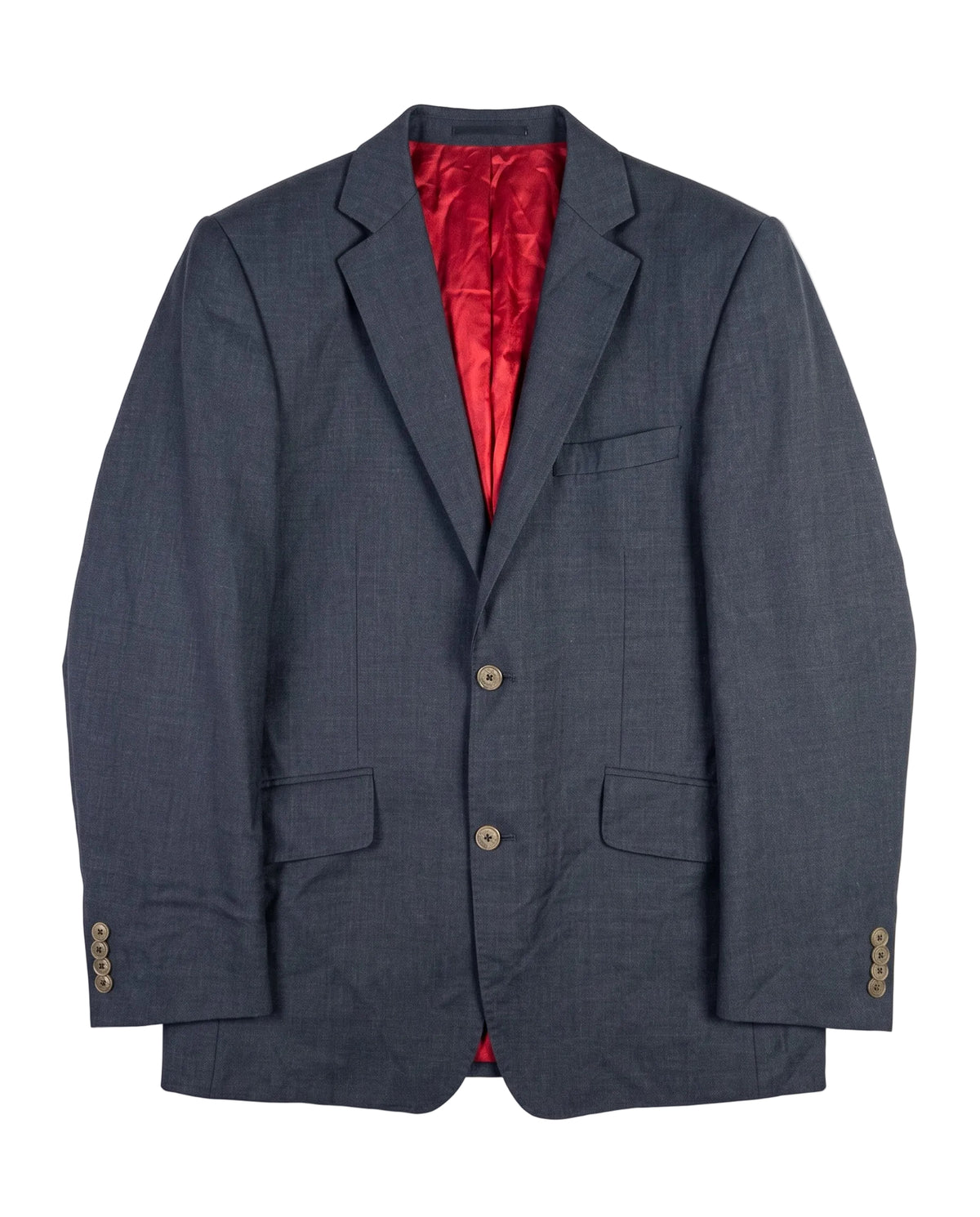 Dark Gray Pure Virgin Wool Blazer - Size 50