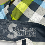 Oxbow Supreme Suede Checkered Shorts - Medium