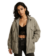 Beige Fur Lined Women's Jacket - Large/XL