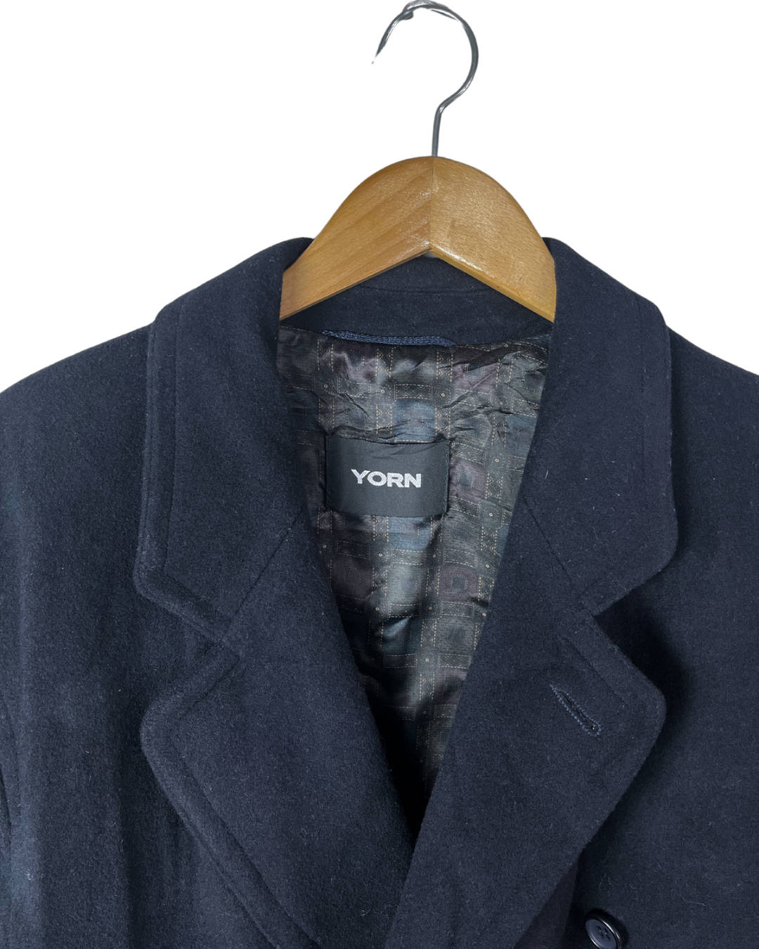 Yorn Cashmere Navy Coat XL