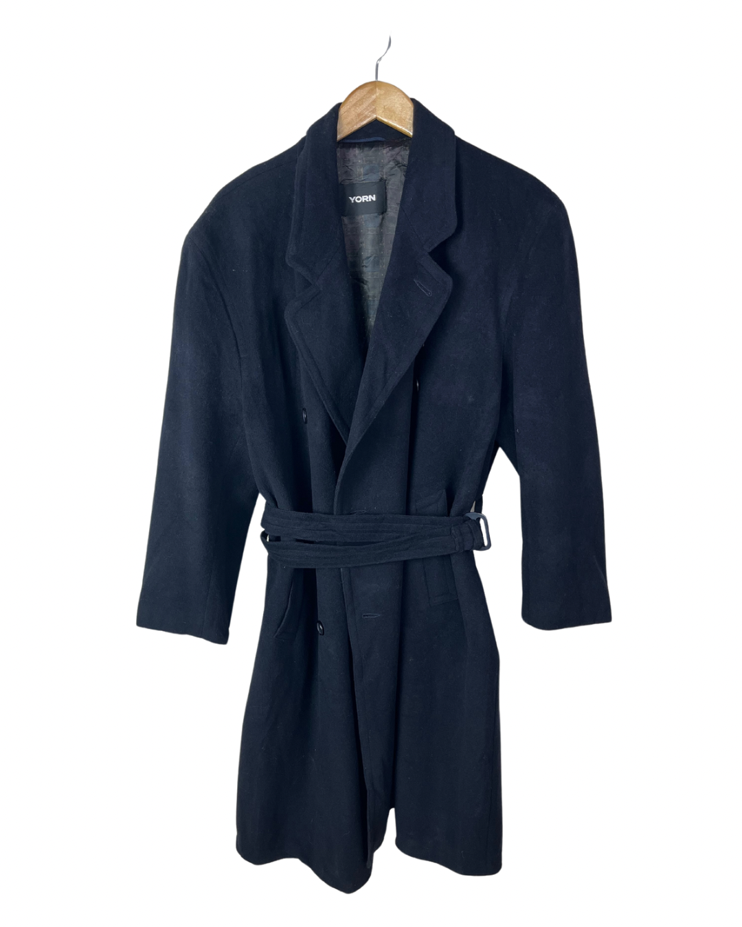 Yorn Cashmere Navy Coat XL
