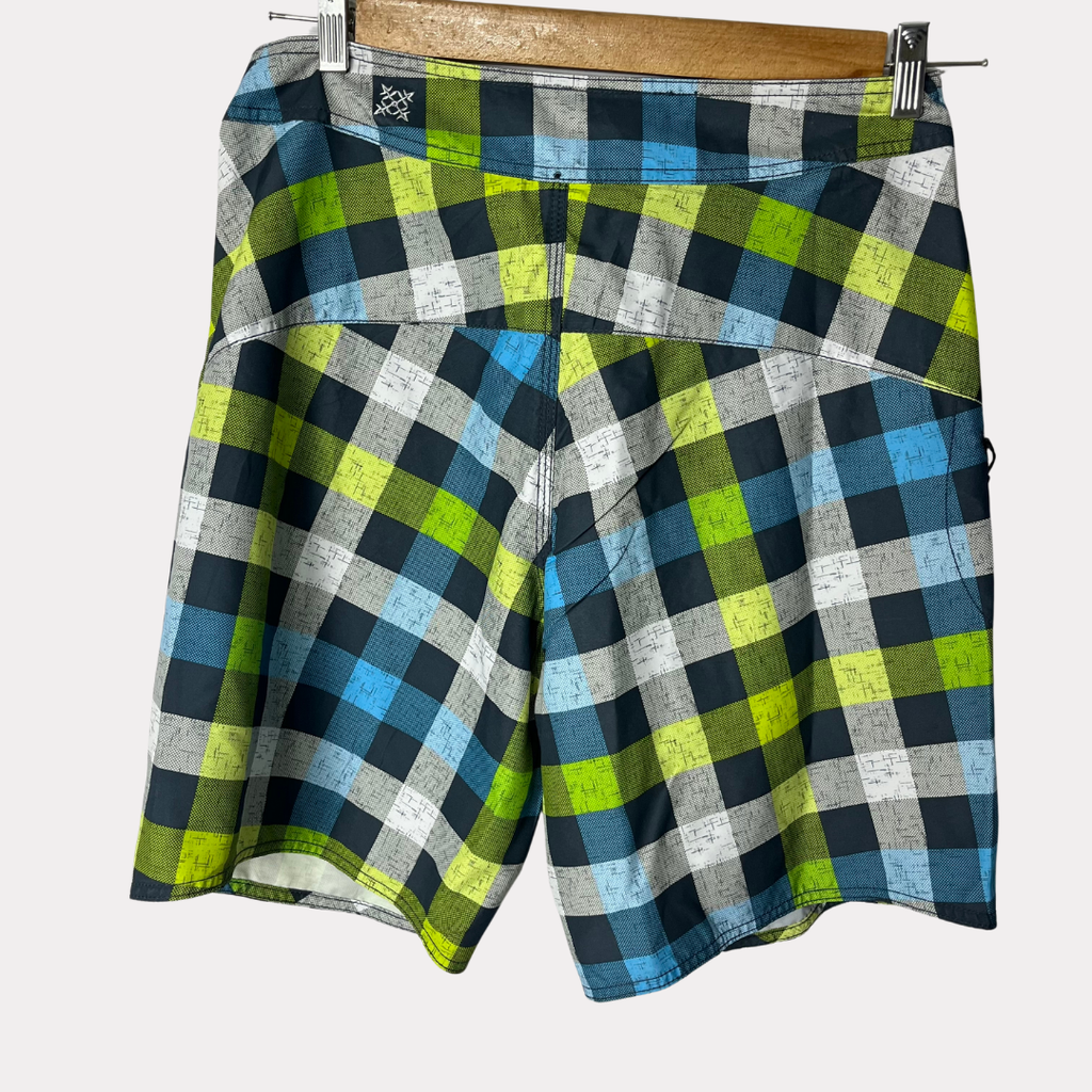 Oxbow Supreme Suede Checkered Shorts - Medium