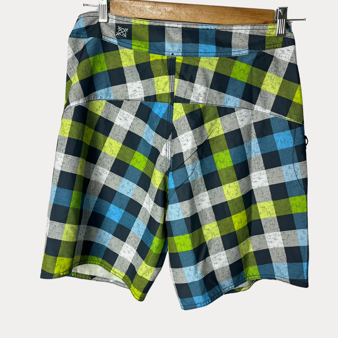 Oxbow Supreme Suede Checkered Shorts - Medium