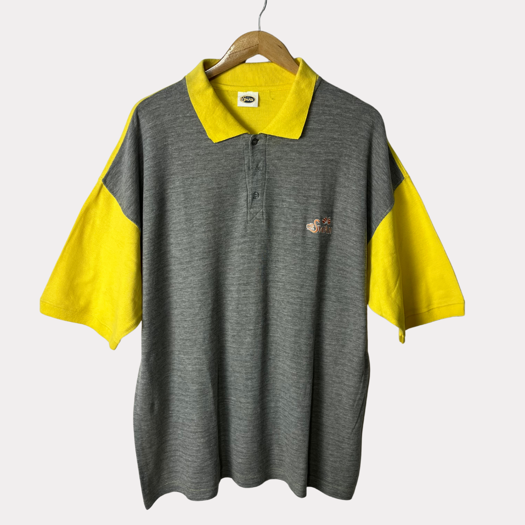 Swan Oversized Polo Shirt 3XL