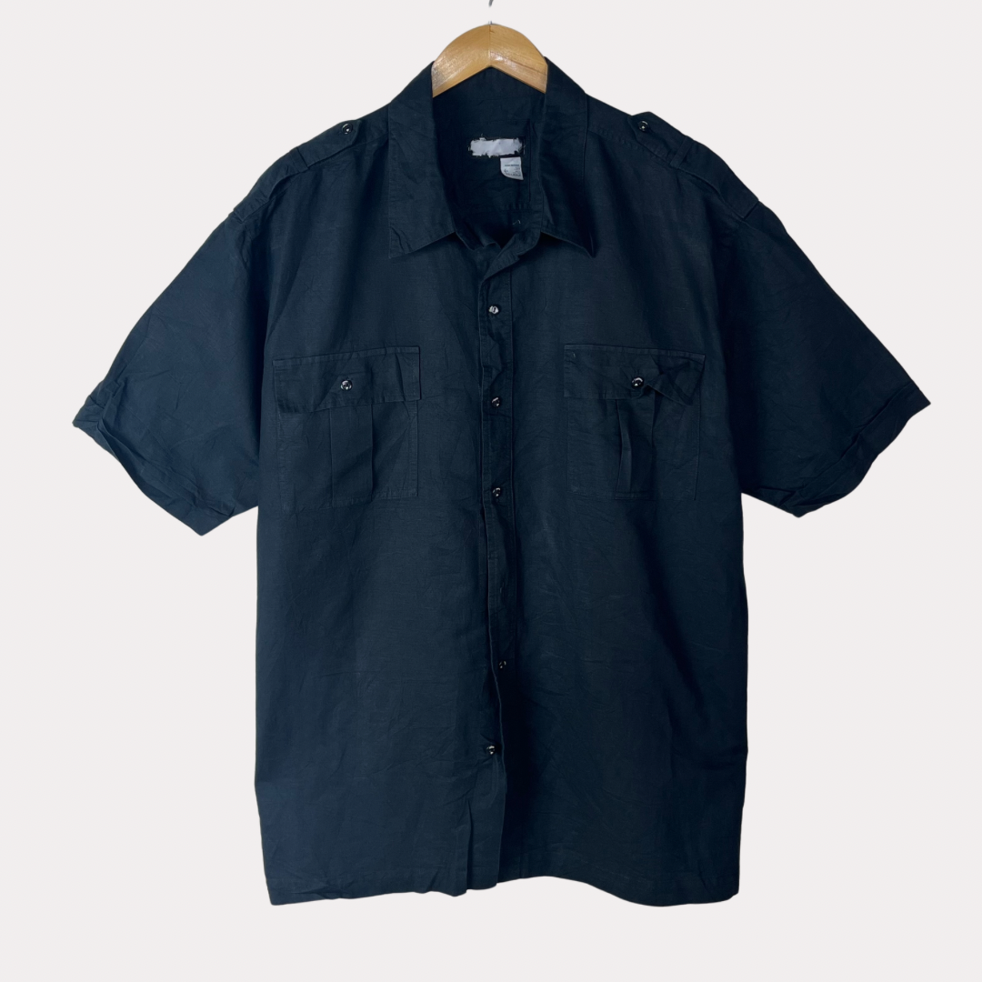 Black Shirt with Front Pockets 3XL