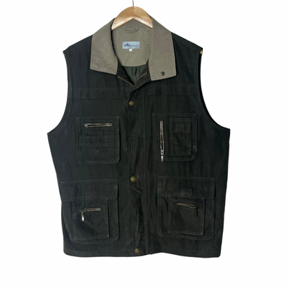 Mai Fashion Olive Cargo Vest XL