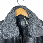 Alta Moda Genuine Leather Jacket with Fur Collar XL