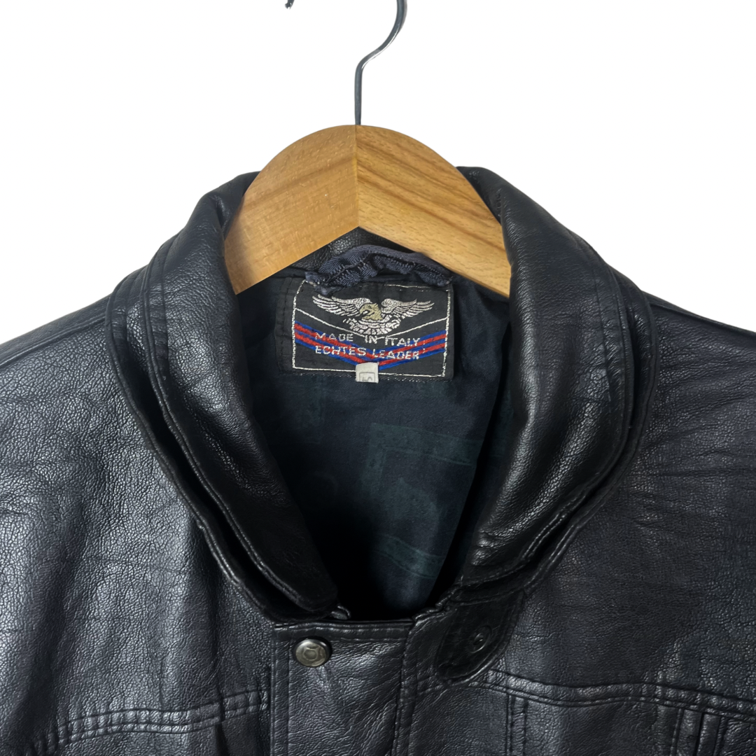 Vintage Echtes Genuine Leather Jacket 2XL