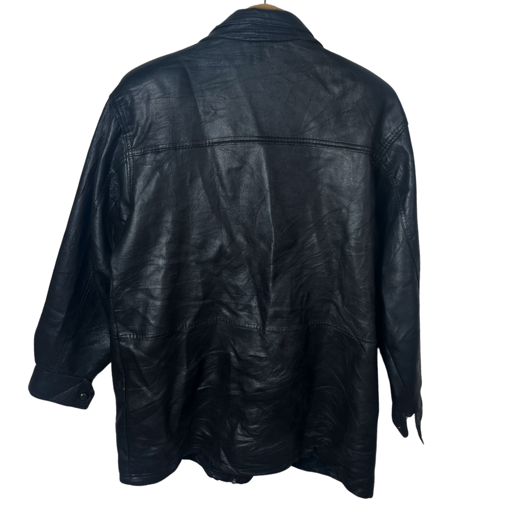 Vintage Echtes Genuine Leather Jacket 2XL