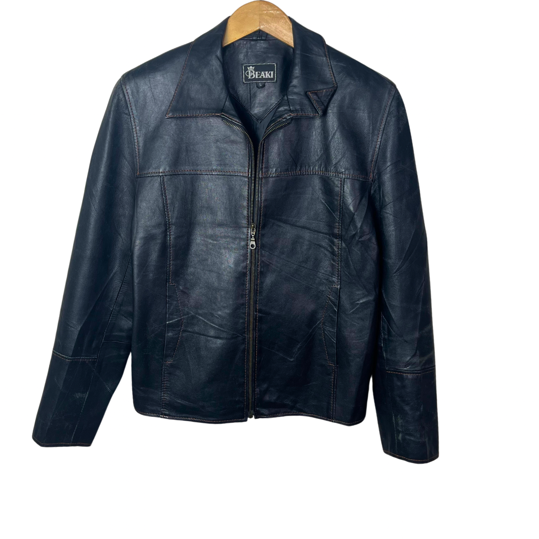 Vintage Beaki Genuine Leather Jacket Small