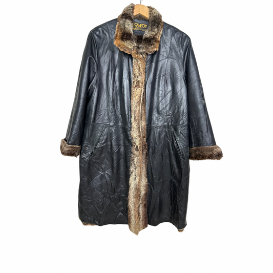 Pelleteria Lluís Campoy Fur-lined Leather Coat XL