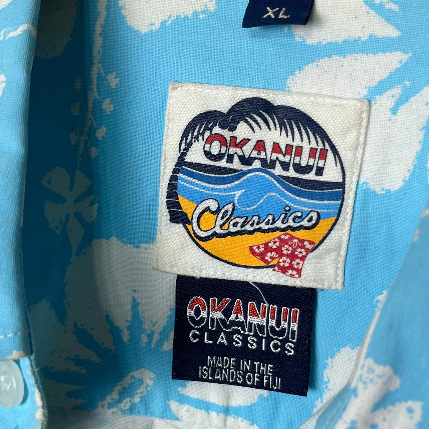 Blue Okanui Hawaiian Shirt XL