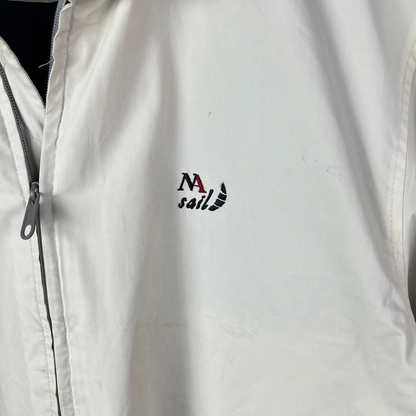 Biaginni White Jacket  with Foldable HoodXL