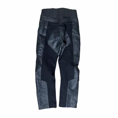 Grid Biker Leather Pants Small